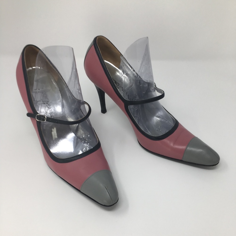 DOLCE & GABBANA AUTHENTIC PINK, GREY & BLACK HEELS